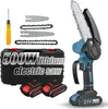 Mini-Kettensäge, 4 Zoll 6 Zoll 21V Elektro-Kettensäge, Akku Produktbild-Vorschau 1