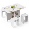 Mondeer Table à manger avec 4 tabourets Peu encombrante Voir les images du produit 13