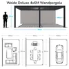 Weide Deluxe Plus Wand-Pergola Voll-Aluminium 4x6m mit Produktbild-Vorschau 9