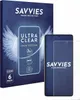 A product box and a screen protector for a smartphone are shown. Produktbild-Vorschau