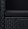 vidaXL 2-Sitzer-Gartensofa mit Auflagen Schwarz Poly Rattan Produktbild-Vorschau 5