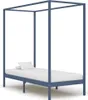 vidaXL Himmelbett-Gestell Grau Massivholz Kiefer 100 x 200 Produktbild-Vorschau 7