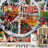 Vlies Fototapete - Hippie Graffiti 100x70 cm Streetart Produktbild-Vorschau 1