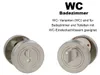 WC Toiletten Rosettenpaar mit Drehverriegelung - Produktbild-Vorschau 5