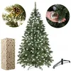 A collage of images showcasing a Christmas tree with snow and pinecones, a box, and a close-up of a hand holding a pinecone. Voir les images du produit