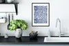 MuchoWow® Gerahmtes Poster Pantherdruck - Blau - Weiß 30x40 Produktbild-Vorschau 4