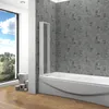 120x140cm Badewannenfaltwand 5-teilig Badewannenaufsatz Produktbild-Vorschau 4