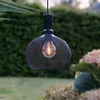 LED Solar Lampe SUNLIGHT - warmweiße LED - H: 24cm, D: 19cm - hängend - schwarz Anteprima dell’immagine prodotto