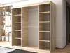 3-Türiger Spiegelschrank 180cm Hellbraun Kleiderschrank mit Produktbild-Vorschau 3