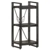 vidaXL Bücherregal 3 Fächer Schwarz 40x30x80 cm Mango Produktbild-Vorschau 11