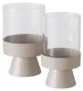 Boltze Windlicht Pallas Leuchter Eisen & Klarglas Beige Voir les images du produit 12