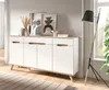 Sideboard "Hygge" weiß und Eiche Kommode skandinavisch 185 Produktbild-Vorschau 6