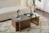 Skye Decor, Vetrino - Walnut, Couchtische, Nussbaum, Glas, Produktbild-Vorschau 1