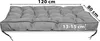A gray cushion for a garden bench or swing, with dimensions indicated. Náhled obrázku produktu