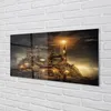 Glasbilder 140x70 Wandkunst Laterne Schiff Wolken Produktbild-Vorschau 2