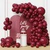 105er Ballonbogen-Set bordeauxrot, 45/38/30/35 cm, Helium, Hochzeit, Geburtstag Productafbeelding-voorbeeld