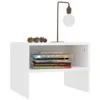 A white nightstand with books on the shelf and a lamp on top. Anteprima dell’immagine prodotto