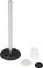 A set of coffee machine parts, including a metal rod with a black base and several smaller plastic and rubber components, arranged on a white background. Produktbild-Vorschau