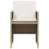 5-tlg. Garten-Essgruppe mit Kissen Beige Poly Rattan Produktbild-Vorschau 5
