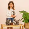 Teddy Hermann Katze grau getigert stehend 20 cm Produktbild-Vorschau 2