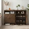 COSTWAY Schuhschrank im Landhausstil mit Türen, 70 x 35 x Produktbild-Vorschau 2