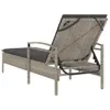 vidaXL Sonnenliege mit Auflage Hellgrau 63x200x81 cm Poly Produktbild-Vorschau 6