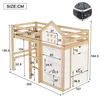 Lit mezzanine pour enfant avec espace de rangement, tiroirs Voir les images du produit 2