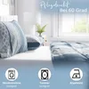 Biber Bettwäsche Set 155x220 cm Blau Weiß Gestreift Produktbild-Vorschau 4