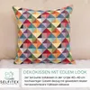 Selfitex 2er Set Bunte Couchkissen 40x40 cm, Sofakissen mit Produktbild-Vorschau 2