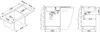 Technical drawings and dimensions of a double sink. Produktbild-Vorschau