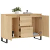 vidaXL Príborník Sonoma dub 101,5x35x70 cm Materiál na báze Náhľad obrázku produktu 4