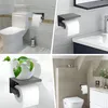 Toilettenpapierhalter Badezimmer Wandregal Stahl Matt Grau Produktbild-Vorschau 4