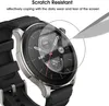 A close-up shot of a smartwatch screen protector being applied. Produktbild-Vorschau