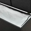 vidaXL Skrzynia ogrodowa z polirattanu 200x50x60 cm czarna Podgląd zdjęcia produktu 8