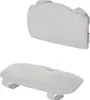 Two views of a light gray baby high chair cushion set against a white background. Produktbild-Vorschau