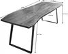 Esstisch Baumkante Akazie natur 220x100 silber schräges Produktbild-Vorschau 2