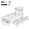 Flieks Einzelbett Jugendbett 90x200cm mit USB, Holzbett Produktbild-Vorschau 7