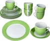 18tlg Kaffeeservice Variant Grün Porzellan 6 Personen Produktbild-Vorschau 2