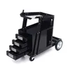 A black metal welding cart with four drawers is shown against a white background. Produktbild-Vorschau