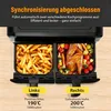 OYAJIA Heißluftfritteuse 9 L - 2 Kammern, Smart Finish, Produktbild-Vorschau 4