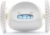 A white rolling alarm clock is shown against a white background. Produktbild-Vorschau
