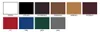 A collage of color swatches with German text labels below each swatch. Produktbild-Vorschau