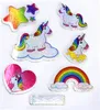 com-four® 100x Einhorn Glitzer Sticker für Kinder - Bunte Produktbild-Vorschau 5