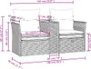 VidaXL 365805, 2 sedadlo/sedadiel, Krém, 110 kg, 535 mm, Náhľad obrázku produktu 8