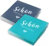 itenga 40x Serviette Schön dass du da bist (20x aqua blau - Produktbild-Vorschau 1