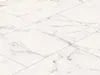 A close-up, angled view of white marble-patterned vinyl flooring tiles. Produktbild-Vorschau