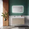 Zrcadlo do koupelny SONNI s LED osvětlením, rozměry 80 x 60 Náhled obrázku produktu 2