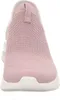 A close-up, front-facing view of a pink Skechers shoe. Podgląd zdjęcia produktu