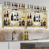 Nowoczesny metalowy regał na wino 3-poziomowy regał na wino Podgląd zdjęcia produktu 5