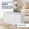 CASARIA® Banc de rangement blanc 80 x 40 x 40 cm Siège Voir les images du produit 2